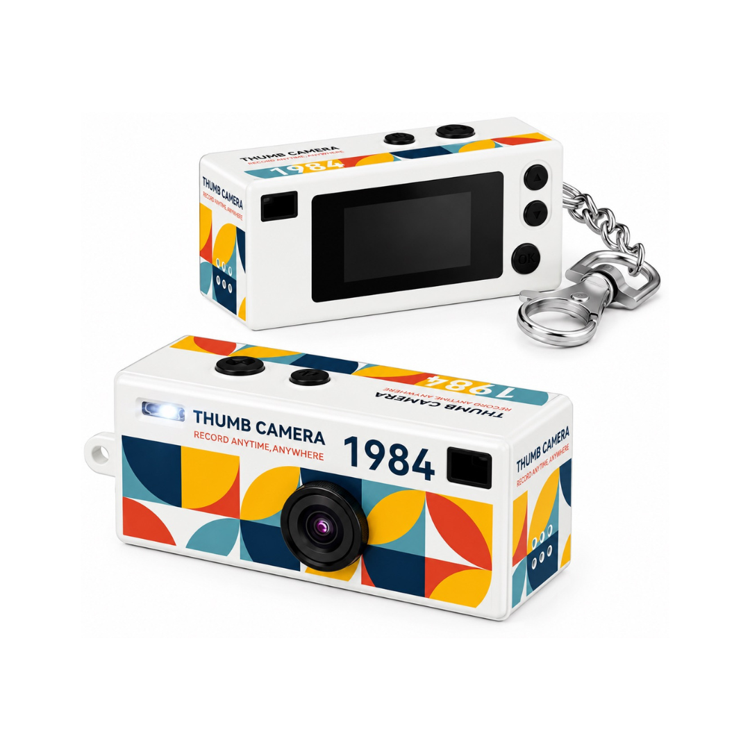 Mini Cámara Retro de Llavero con 21 Filtros
