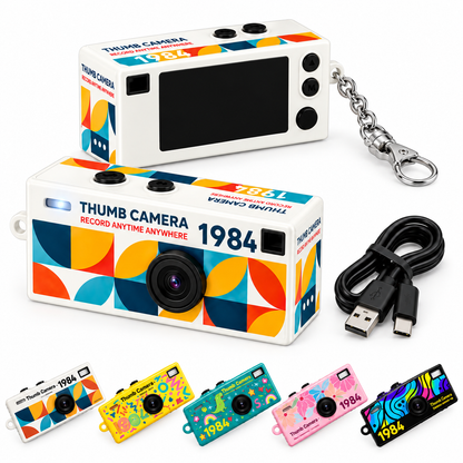 Mini Cámara Retro de Llavero con 21 Filtros